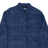 G-STAR RAW Mens Plain Shirt Blue Long Sleeve M