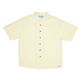 BERMUDA BAY Mens Hawaiian Shirt Yellow Floral XL