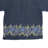 CHEROKEE Mens Hawaiian Shirt Blue Floral XL
