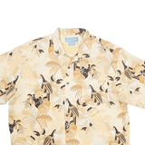 BERMUDA BAY Mens Hawaiian Shirt Beige Floral XL