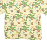 JOE MARLIN Mens Hawaiian Shirt Yellow Floral XL