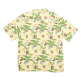 JOE MARLIN Mens Hawaiian Shirt Yellow Floral XL