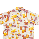 CROFT & BARROW Mens Shirt Beige Crazy Pattern L