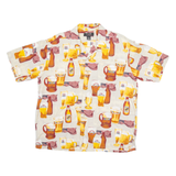CROFT & BARROW Mens Shirt Beige Crazy Pattern L