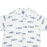 CHEROKEE Mens Shirt White Crazy Pattern XL