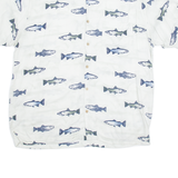 CHEROKEE Mens Shirt White Crazy Pattern XL