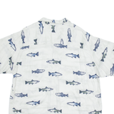 CHEROKEE Mens Shirt White Crazy Pattern XL