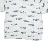 CHEROKEE Mens Shirt White Crazy Pattern XL