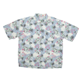 COLUMBIA Mens Hawaiian Shirt Blue Floral 2XL