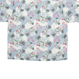 COLUMBIA Mens Hawaiian Shirt Blue Floral 2XL