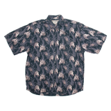 BRIT & BRIDLE Mens Shirt Black Crazy Pattern L