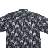 BRIT & BRIDLE Mens Shirt Black Crazy Pattern L
