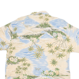 BAHAMA CRUISES Mens Hawaiian Shirt Beige Viscose Floral XL