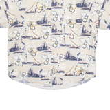 CROSSINGS Mens Hawaiian Shirt Beige Floral L
