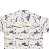 CROSSINGS Mens Hawaiian Shirt Beige Floral L