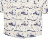 CROSSINGS Mens Hawaiian Shirt Beige Floral L