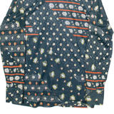 VAN HEUSEN Womens Shirt Black Floral Long Sleeve UK 8