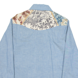 KENNINGTON Womens Plain Shirt Blue Long Sleeve M