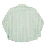 WRAPPERS Womens Shirt Green Striped Long Sleeve L