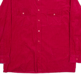 SPORTSWEAR Mens Plain Shirt Red Long Sleeve L