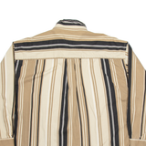 IVY CREW Mens Shirt Brown Striped Long Sleeve 2XL