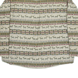 WOOLRICH Mens Shirt Green Striped Long Sleeve XL