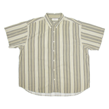 FADED GLORY Mens Shirt Brown Striped 2XL