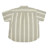 FADED GLORY Mens Shirt Brown Striped 2XL