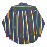 NORTHERN CREST Mens Shirt Blue Striped Long Sleeve M