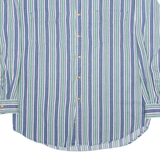 SARATOGA Mens Shirt Blue Striped Long Sleeve L
