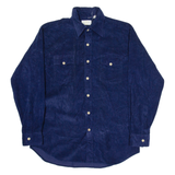 SEARS Mens Plain Shirt Blue Long Sleeve M