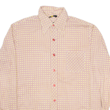 H.I.S Mens Shirt Beige Check Long Sleeve L