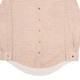 H.I.S Mens Shirt Beige Check Long Sleeve L