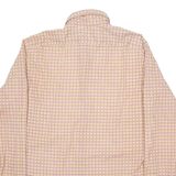 H.I.S Mens Shirt Beige Check Long Sleeve L