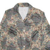 Womens Shirt Green Paisley Long Sleeve M