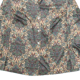 Womens Shirt Green Paisley Long Sleeve M