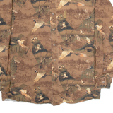 NORTHERN RIVER Mens Shirt Brown Crazy Pattern Long Sleeve M
