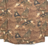 NORTHERN RIVER Mens Shirt Brown Crazy Pattern Long Sleeve M