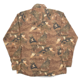 NORTHERN RIVER Mens Shirt Brown Crazy Pattern Long Sleeve M