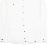 CARHARTT Womens Plain Shirt White Long Sleeve XL