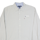 TOMMY HILFIGER Mens Plain Shirt Grey Long Sleeve L