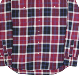 TOMMY HILFIGER Slim Fit Mens Shirt Red Plaid Long Sleeve L