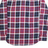 TOMMY HILFIGER Slim Fit Mens Shirt Red Plaid Long Sleeve L
