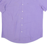 TOMMY HILFIGER Mens Plain Shirt Purple L