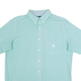 CHAPS Mens Shirt Green Check M