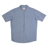 WRANGLER Mens Plain Shirt Blue M