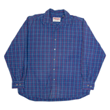 WRANGLER Mens Shirt Blue Check Long Sleeve XL