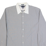 TOMMY HILFIGER Mens Shirt Black Gingham Long Sleeve L