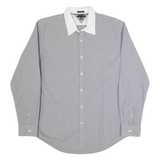 TOMMY HILFIGER Mens Shirt Black Gingham Long Sleeve L
