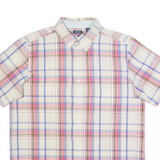CHAPS Mens Shirt Cream Plaid M